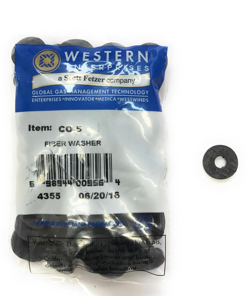 CO-5 Regulator Inlet Washers, CO2, Fiber, CGA-320, Flat (Pack of 100)